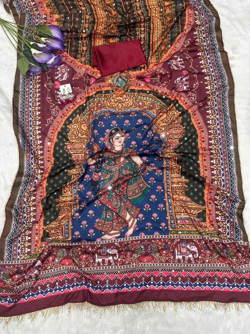 Dipali Crepe Silk Printed Saree