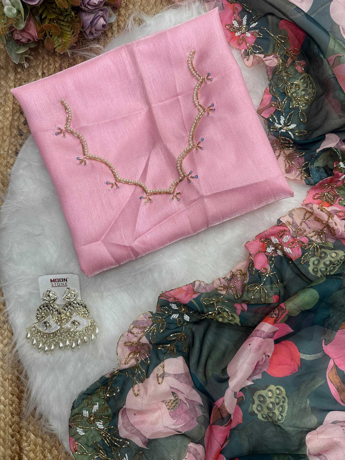 LOU Soft Silk Printed Saree