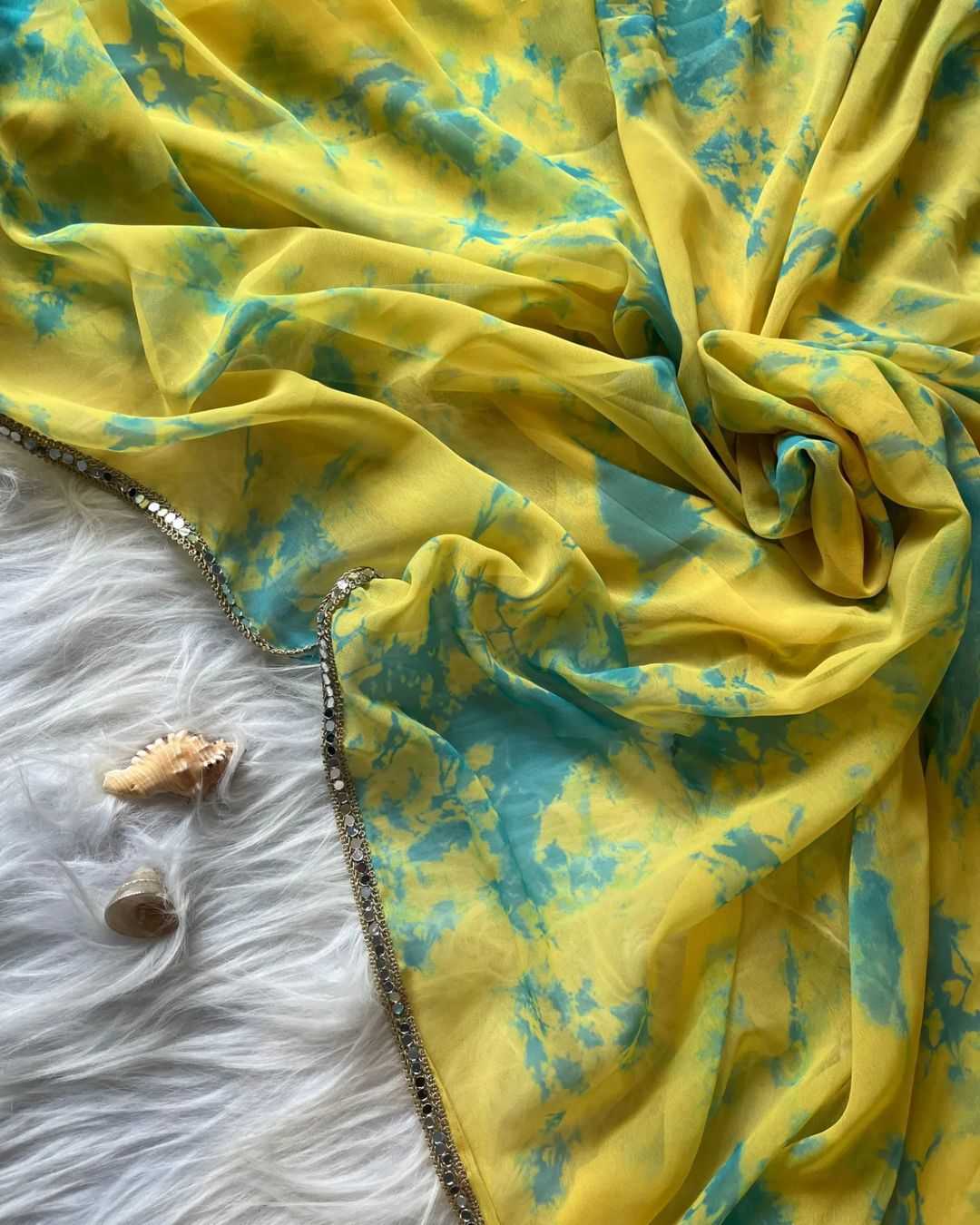Moo Georgette Printed Saree