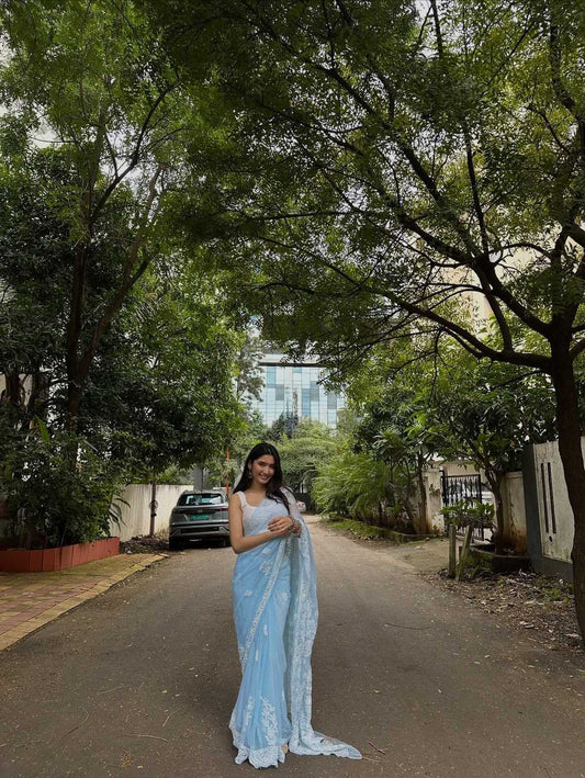 Mounika Georgette Party Wear Saree