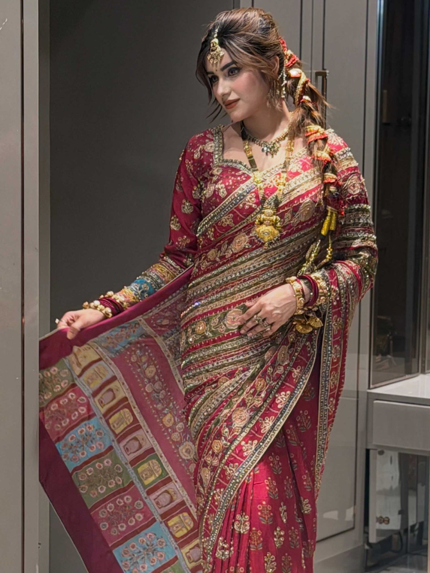 Crape Satin Saree