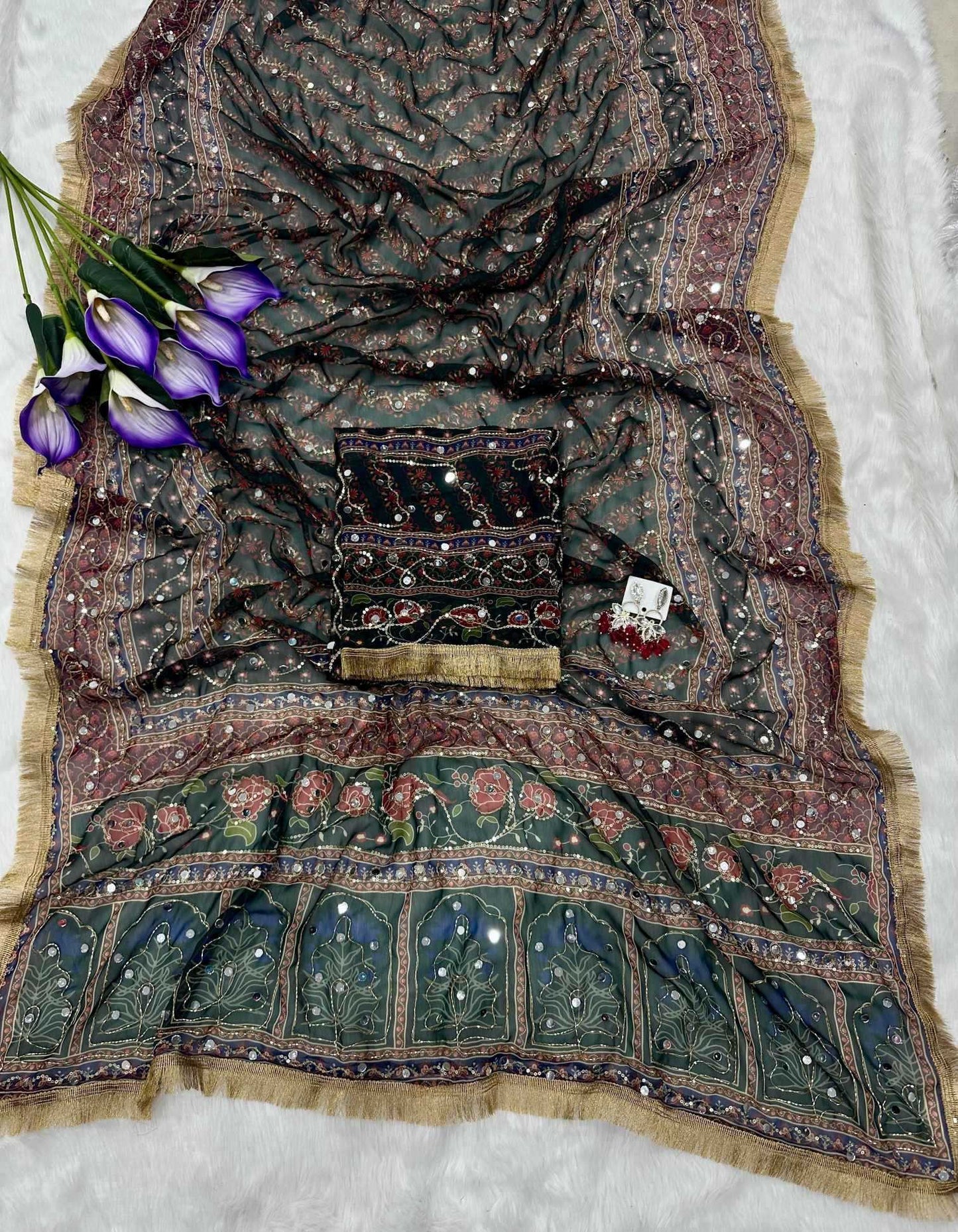 Georgette Printed Saree