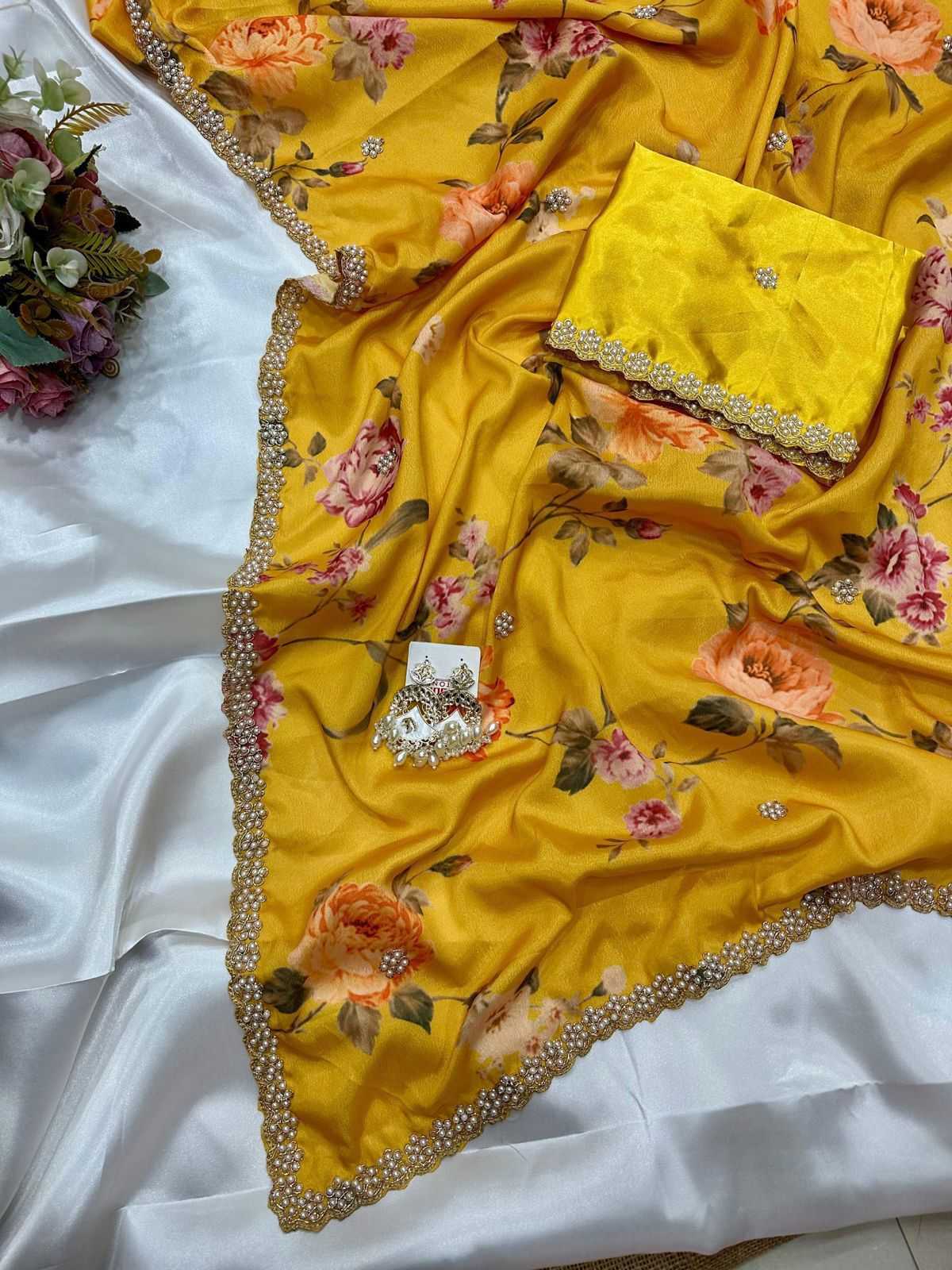 Salmi Chinon Designer Saree