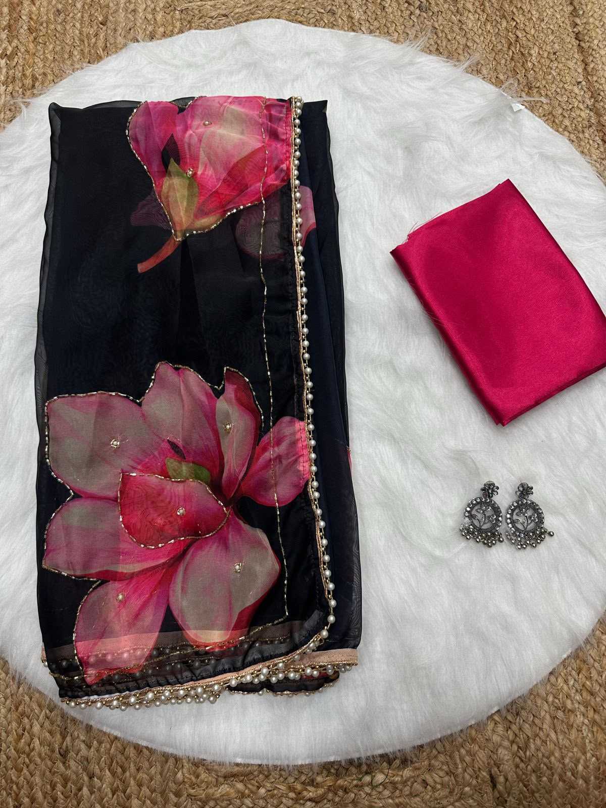 Val Tabby Silk Printed Saree