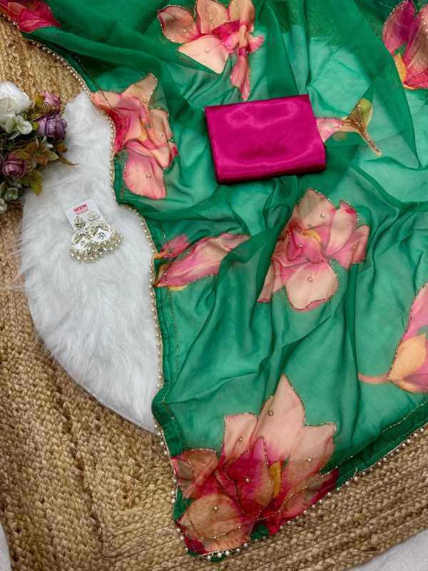 Val Tabby Silk Printed Saree