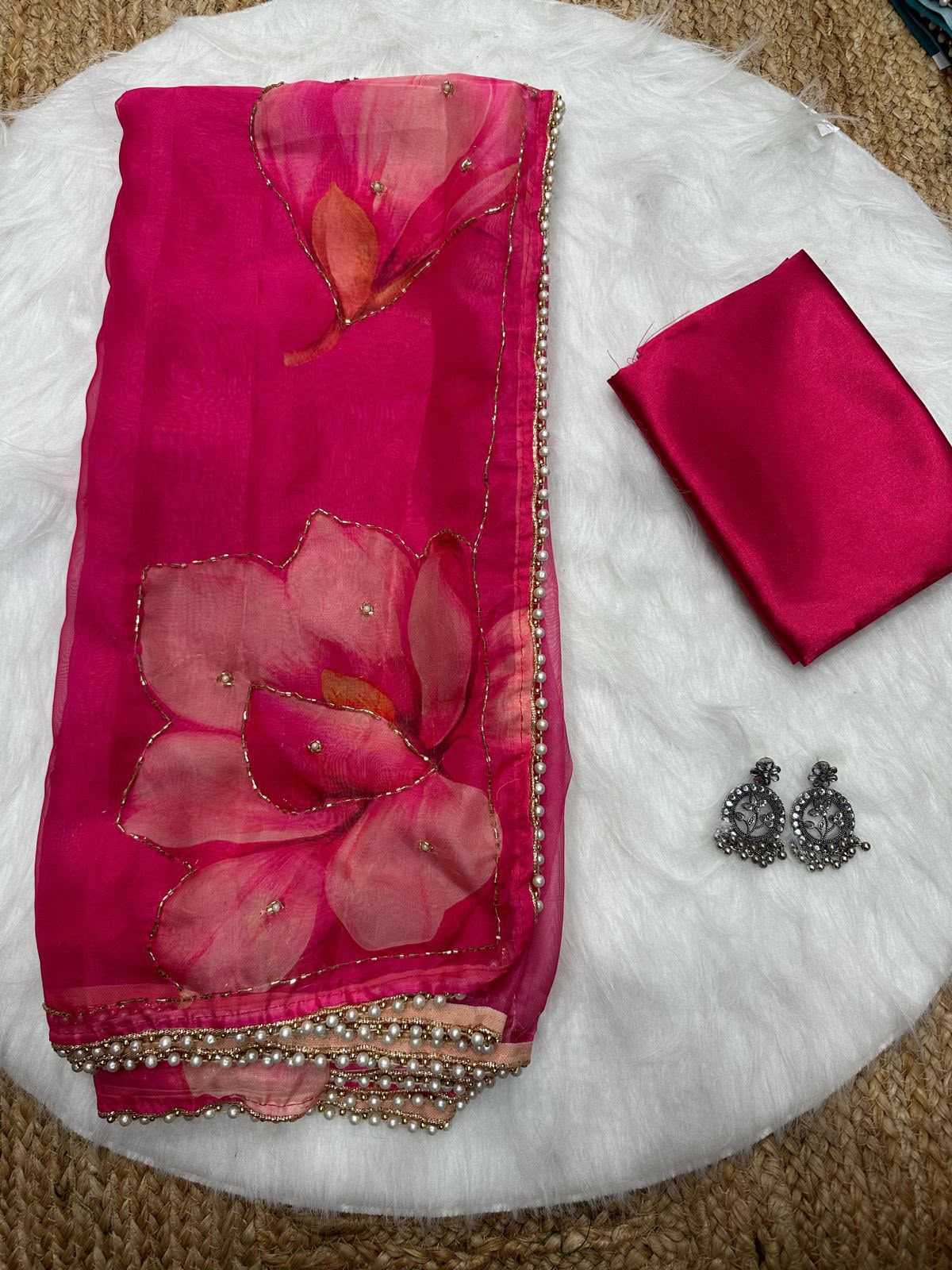 Val Tabby Silk Printed Saree