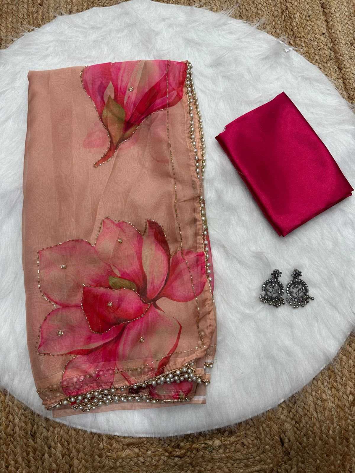 Val Tabby Silk Printed Saree