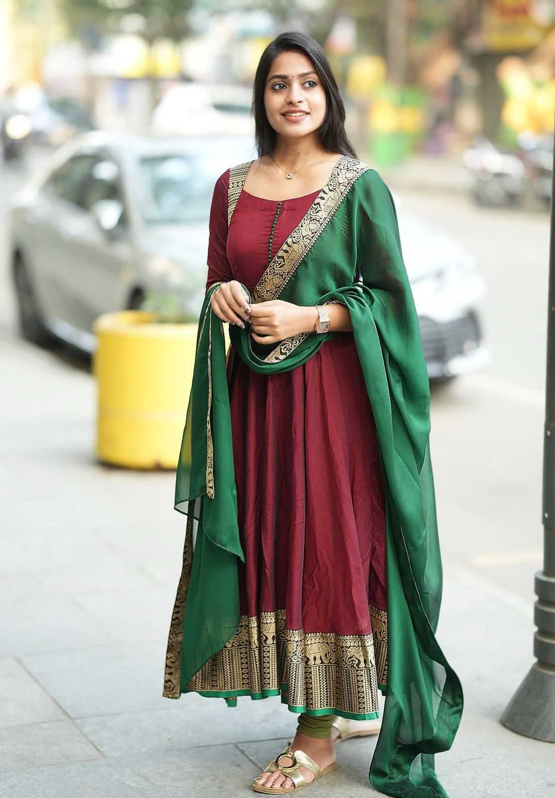 Vichitra Silk Fancy Gown