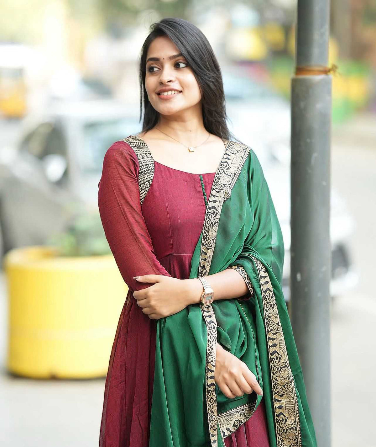 Vichitra Silk Fancy Gown