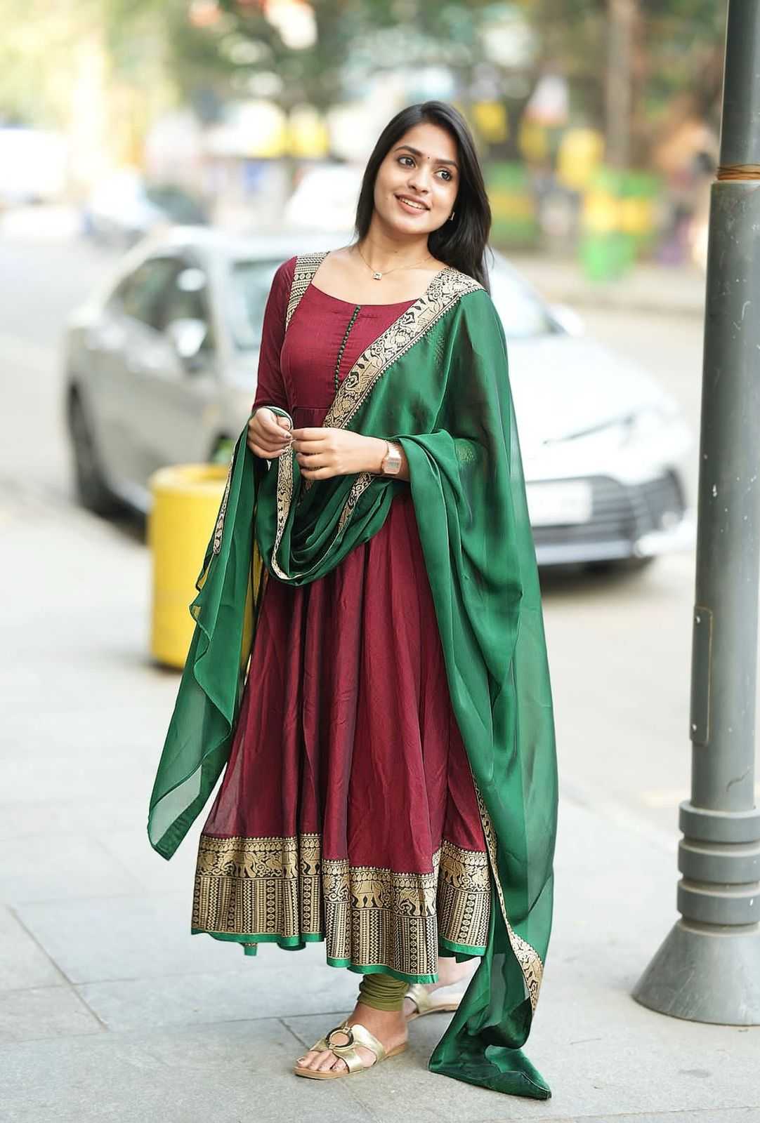 Vichitra Silk Fancy Gown