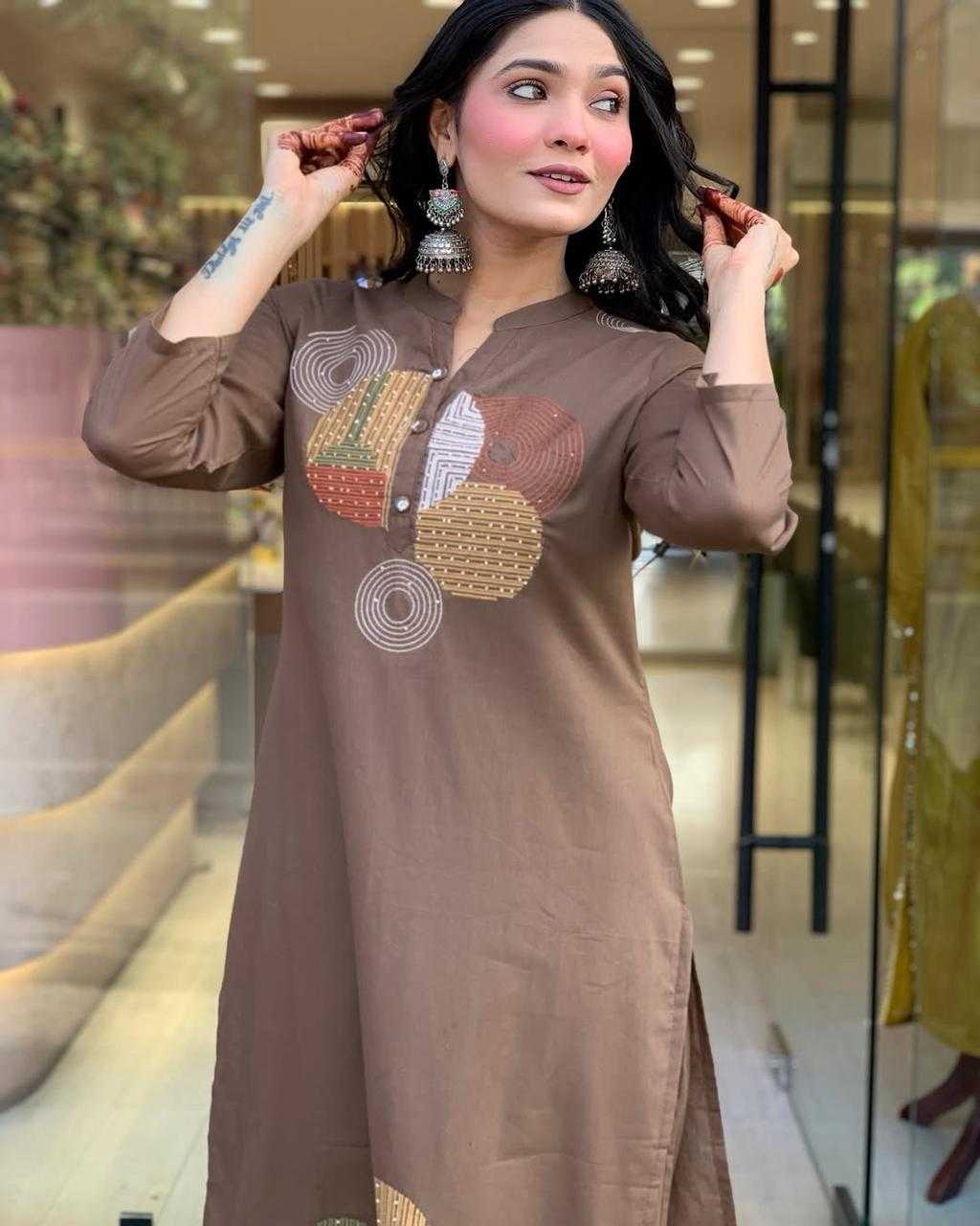 Heavy Roman Silk Designer Kurti