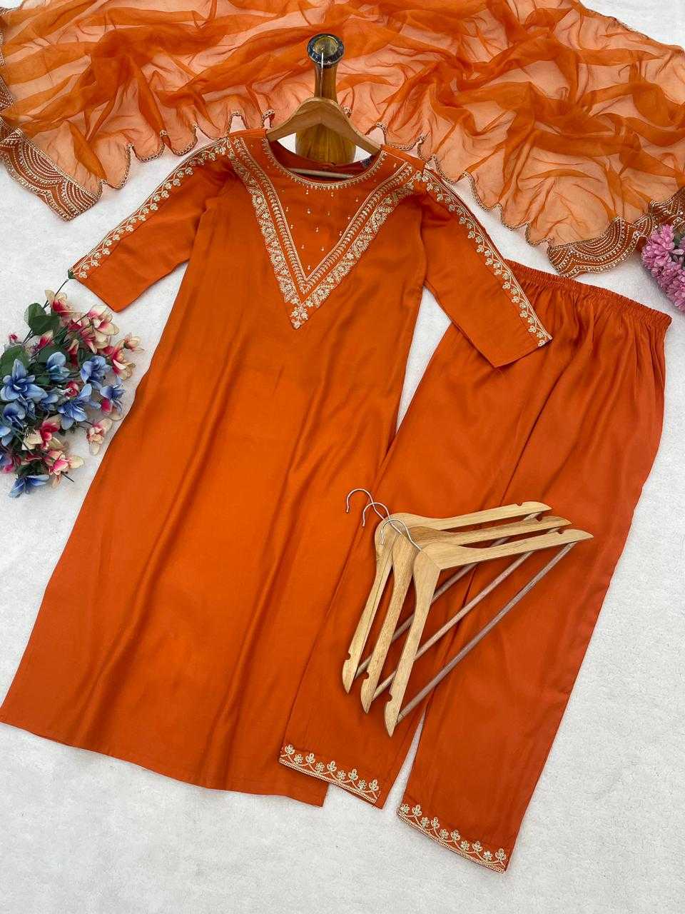 Heavy Roman Silk Designer Kurti