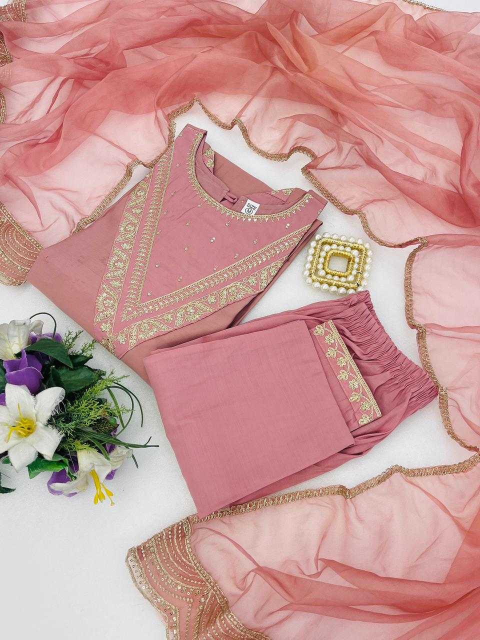 Heavy Roman Silk Designer Kurti