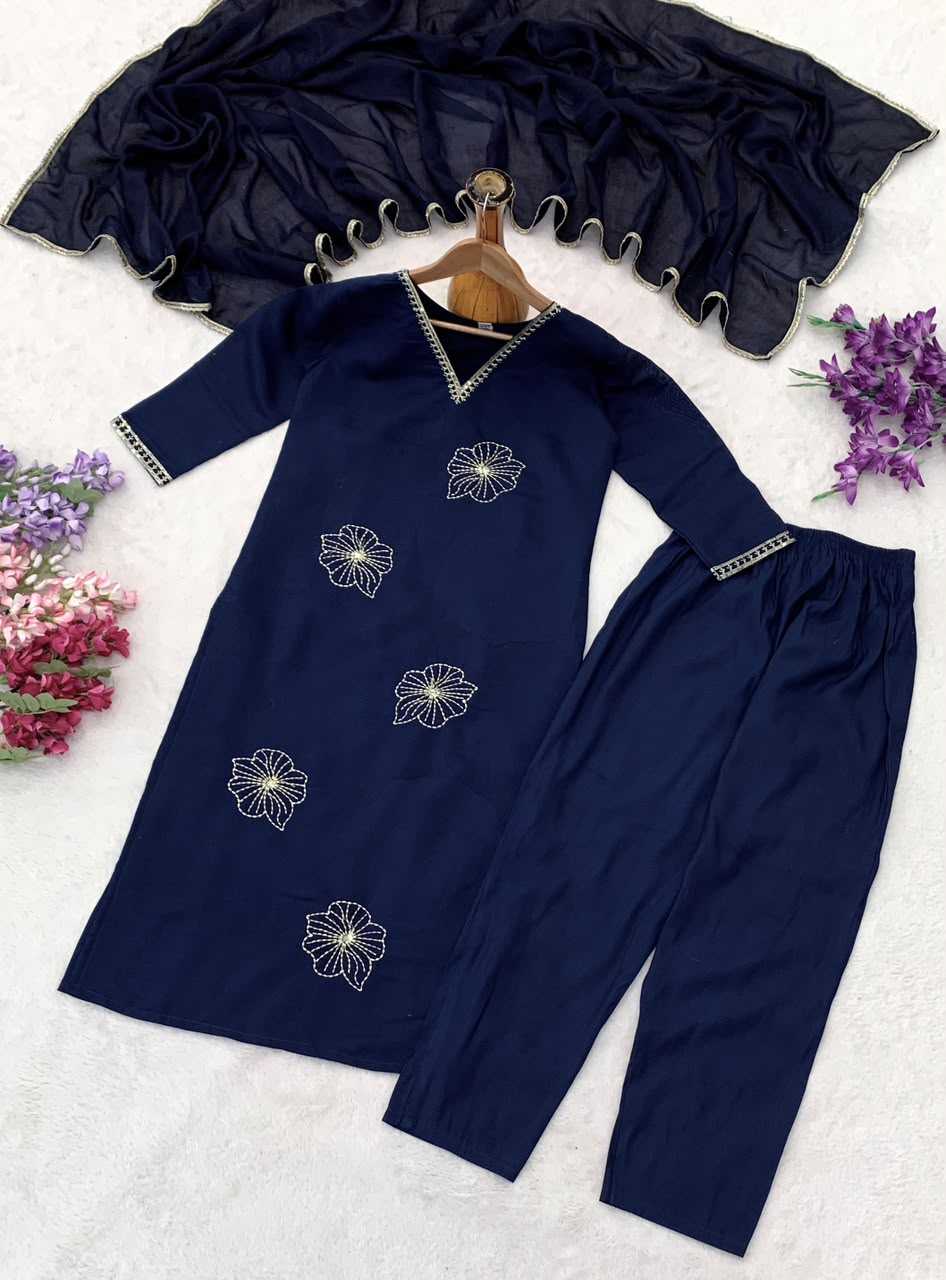 Heavy Roman Silk Ladies Suit