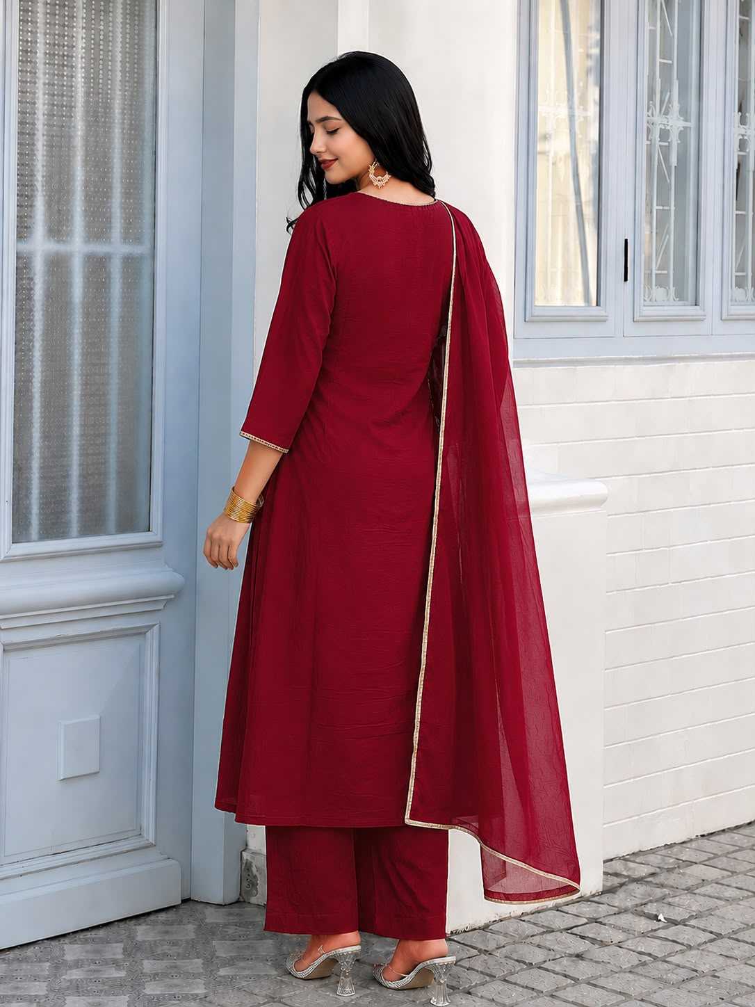 Heavy Roman Silk Ladies Suit