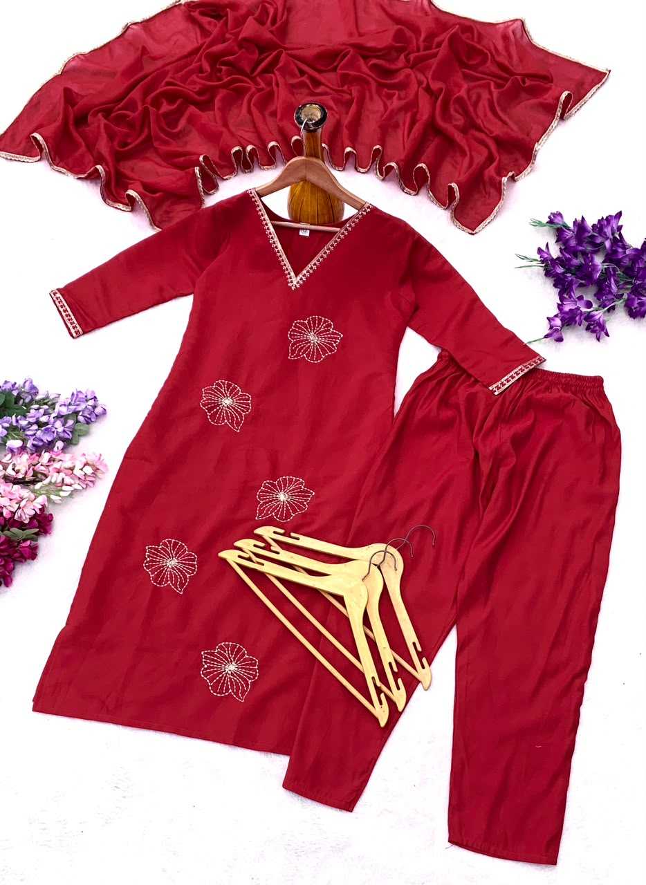 Heavy Roman Silk Ladies Suit