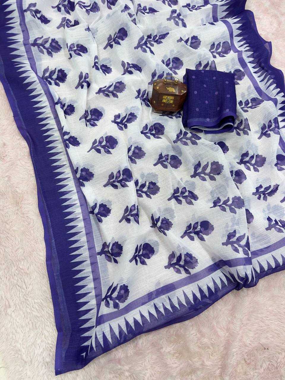 Cotton Designer Saree in Blue