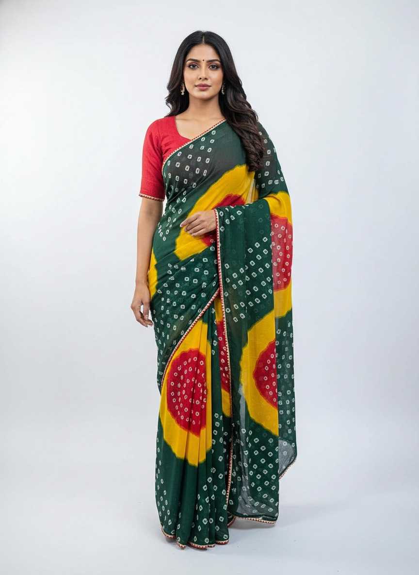 Georgette Printed Saree 1027