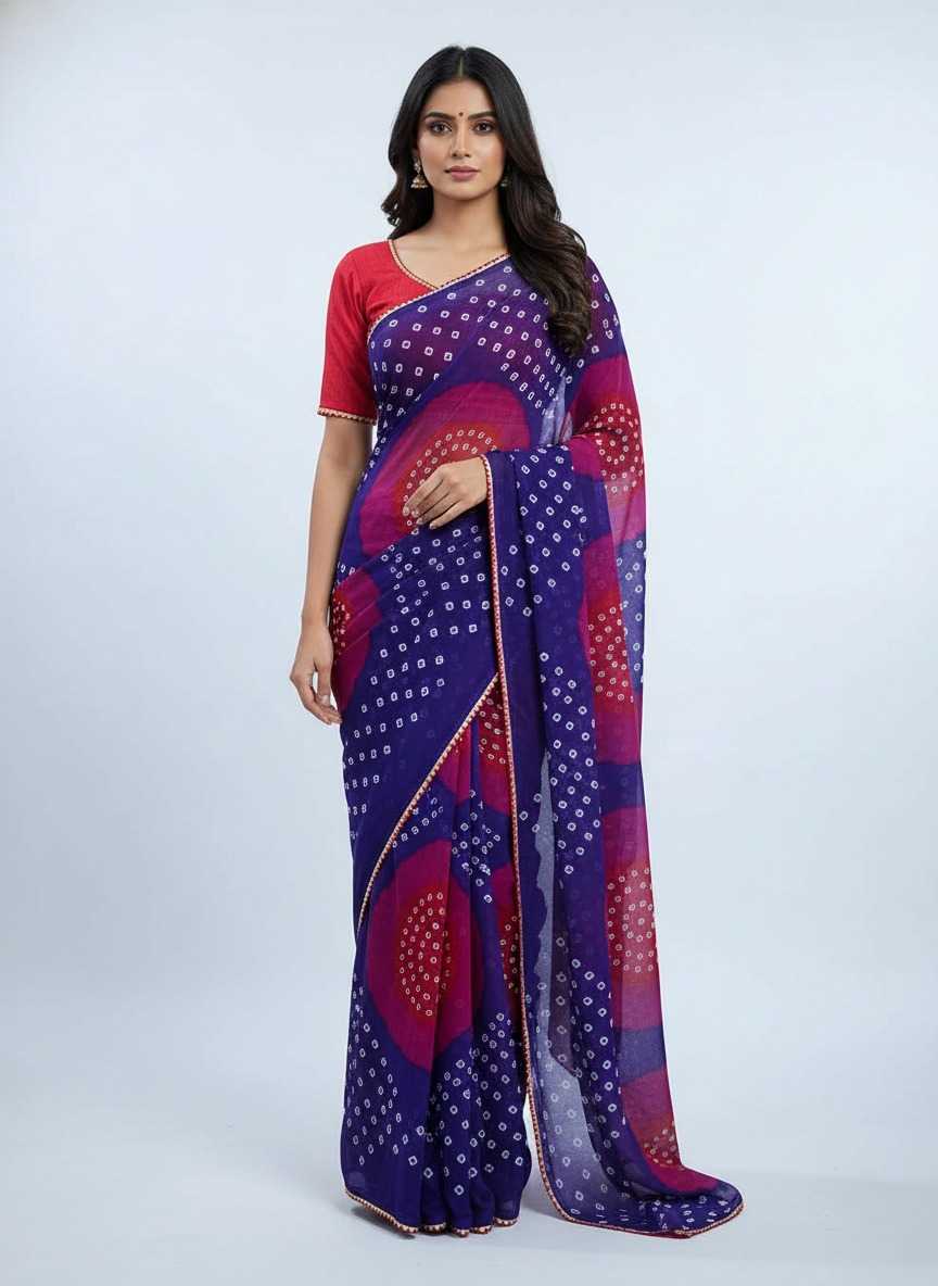 Georgette Printed Saree 1027