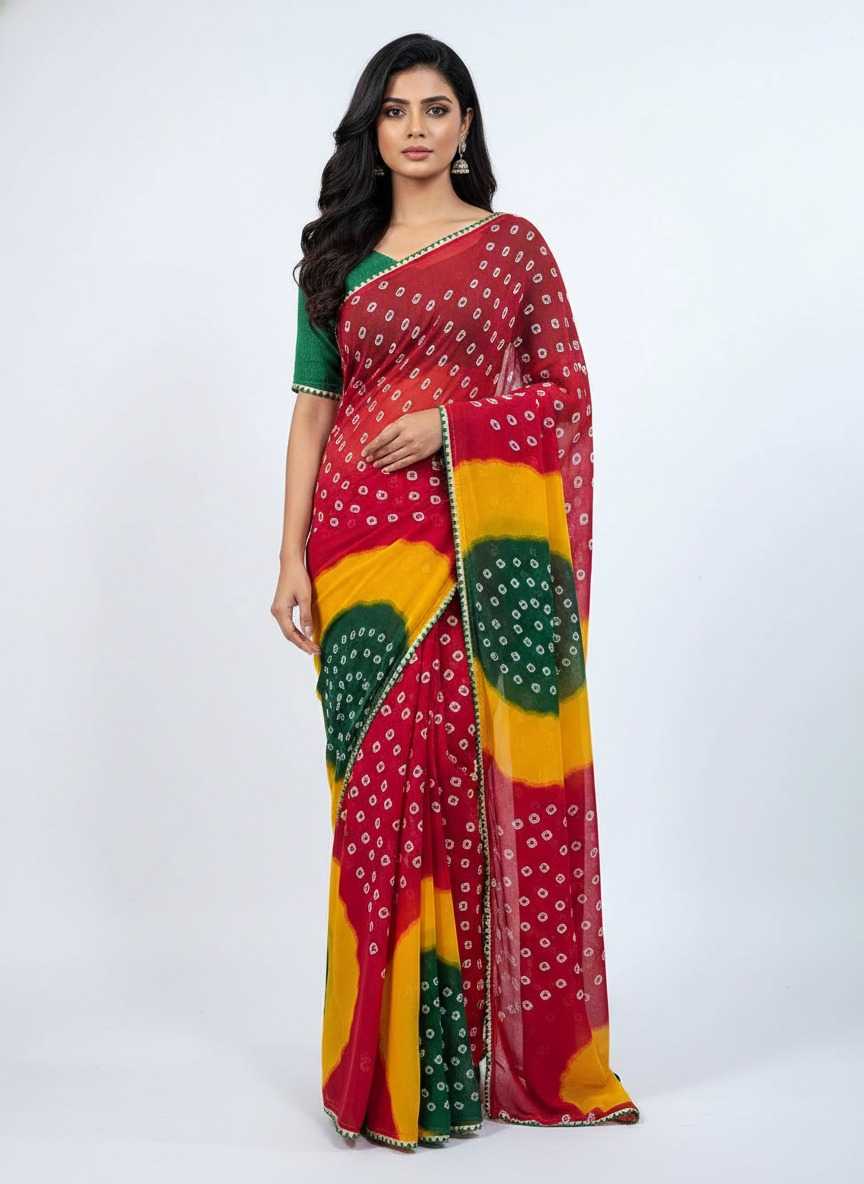 Georgette Printed Saree 1027