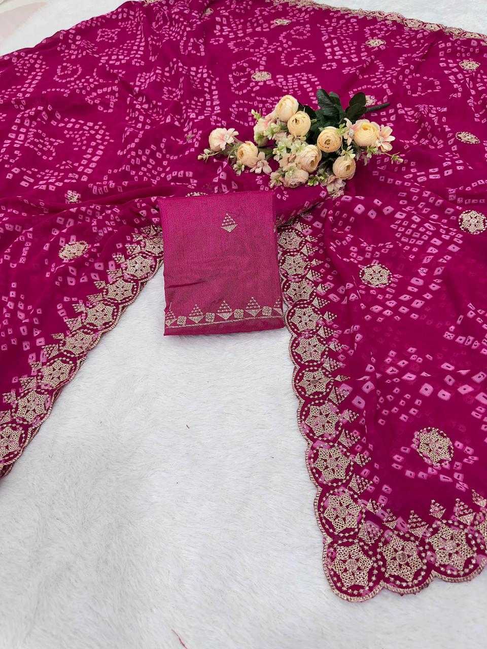 Georgette Printed Saree 1032