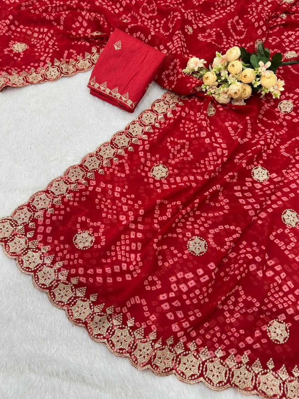Georgette Printed Saree 1032