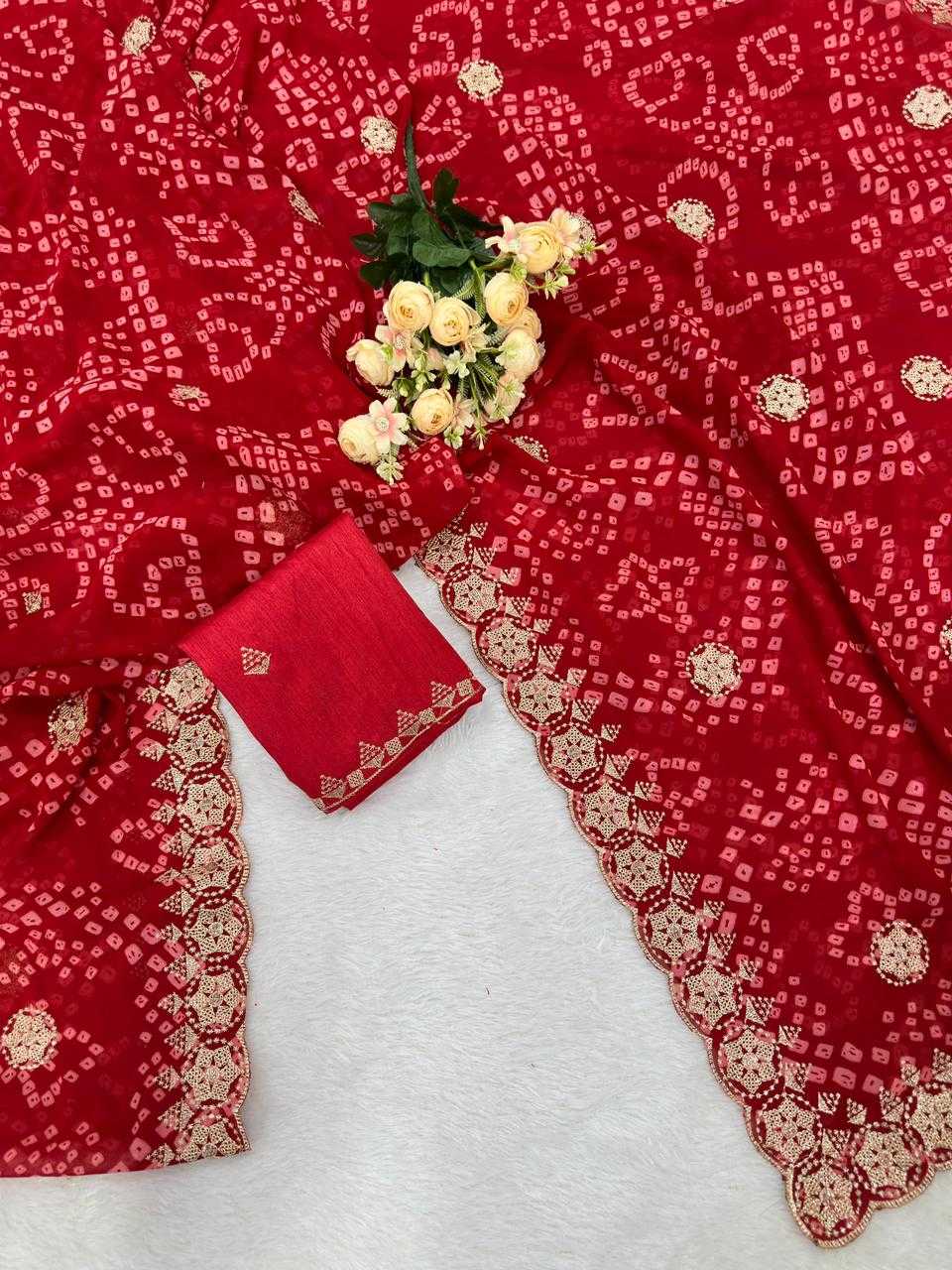 Georgette Printed Saree 1032