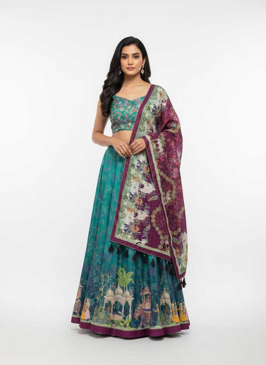 Degital Dola Silk Designer Lehenga
