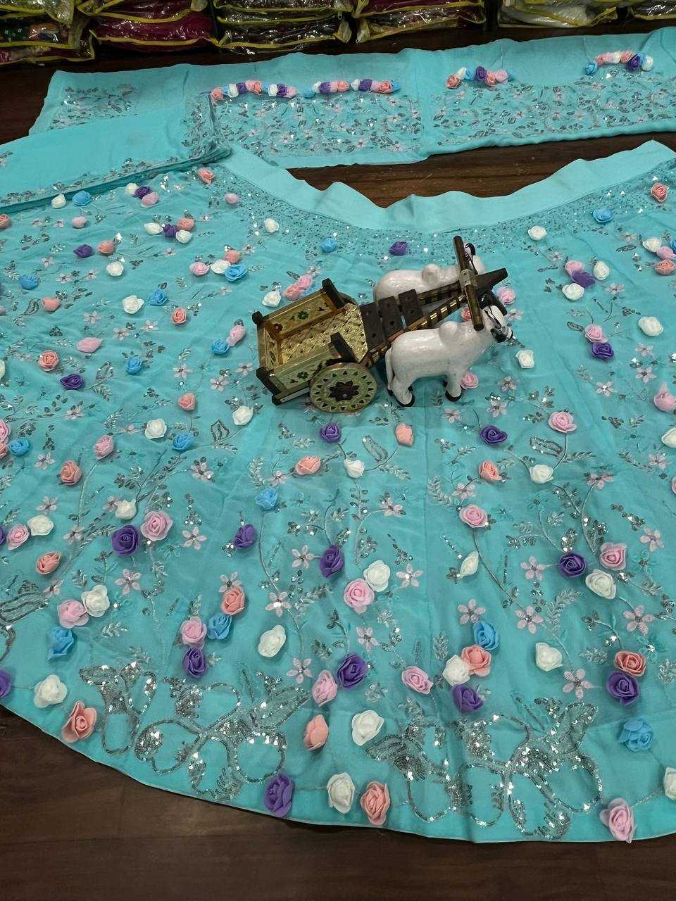 Faux Georgette Embroidered Lehenga