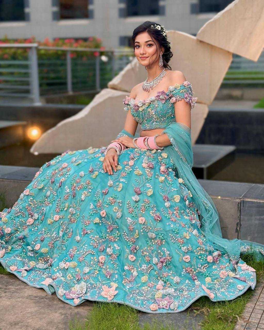 Faux Georgette Embroidered Lehenga