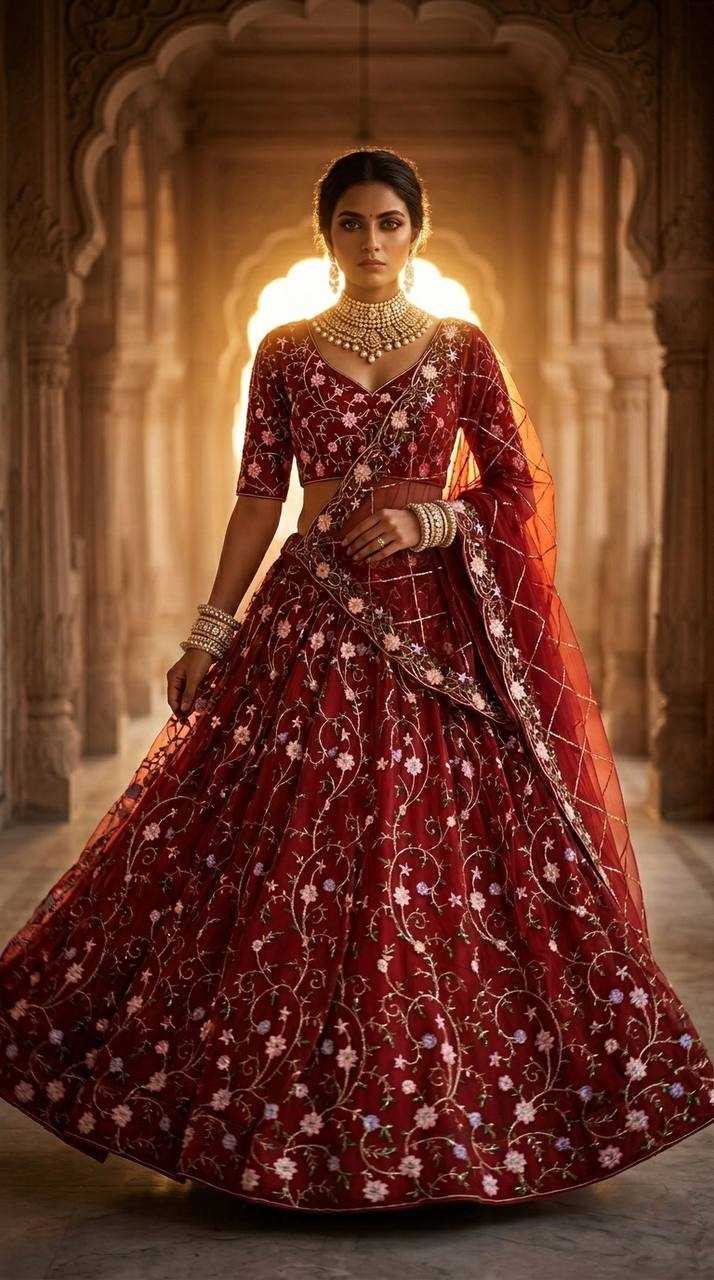 Soft Net Designer Lehenga