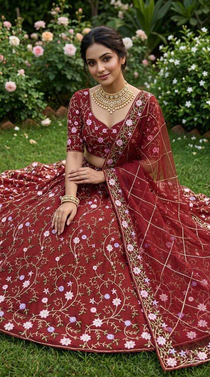Soft Net Designer Lehenga