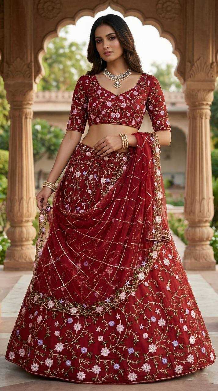 Soft Net Designer Lehenga