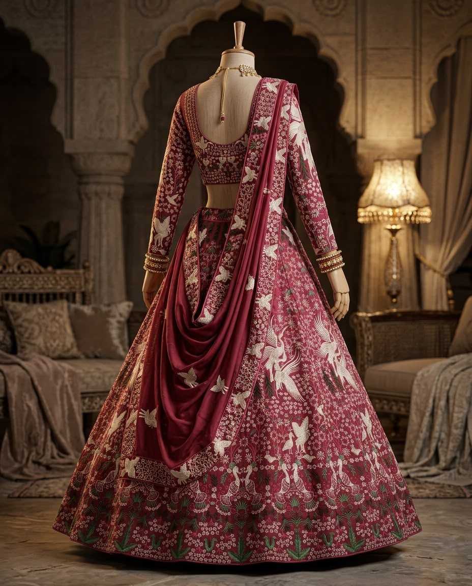 Georgette Embroidered Lehenga