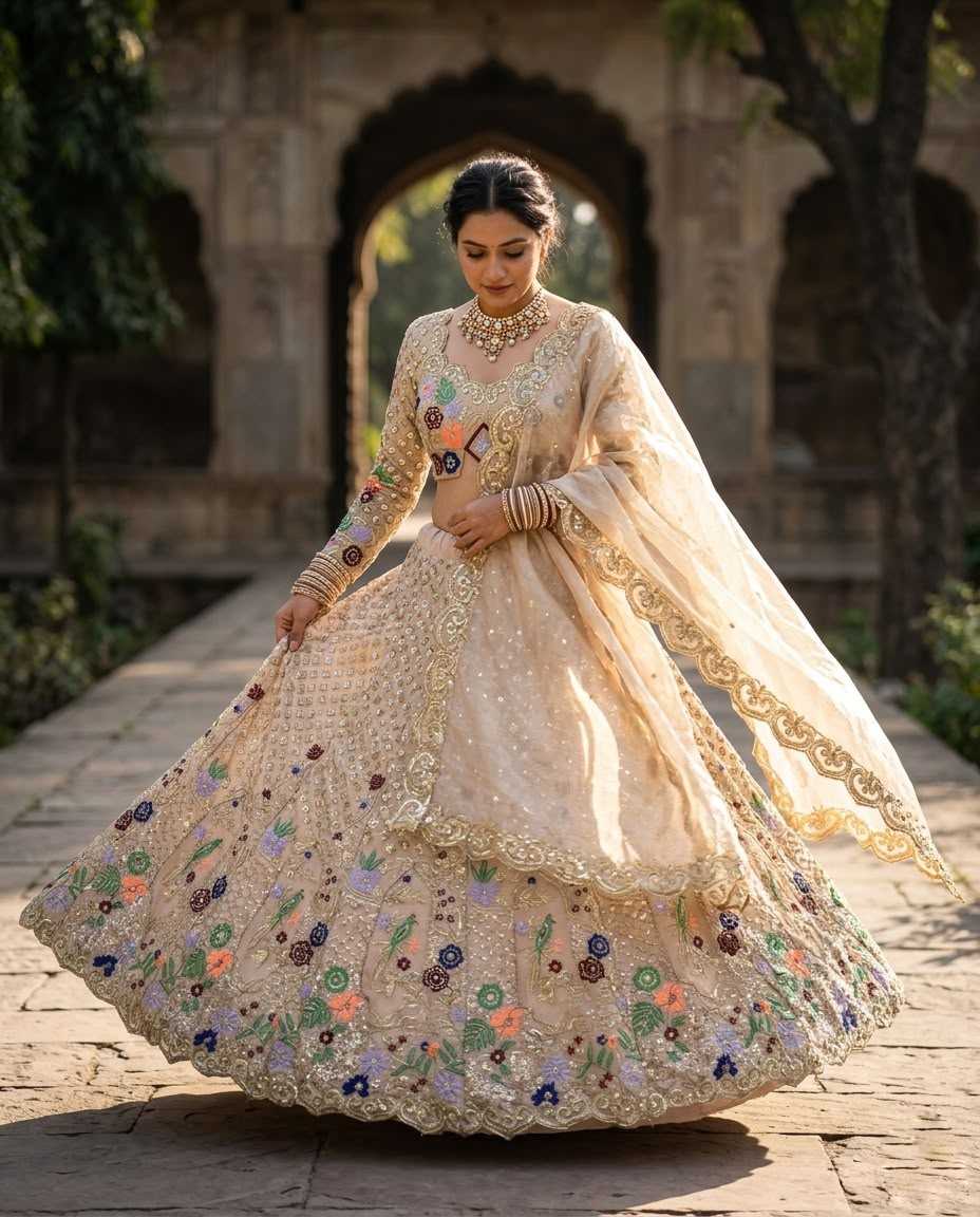 Jimmy Choo Embroidered Lehenga