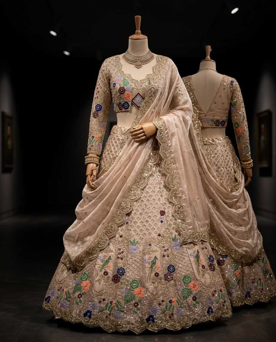 Jimmy Choo Embroidered Lehenga