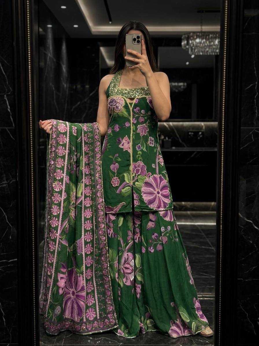 Faux Georgette Printed Suit