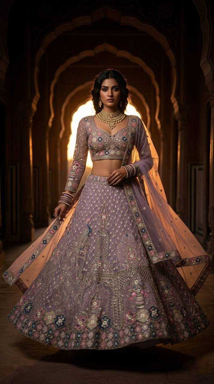Soft Net Wedding Lehenga