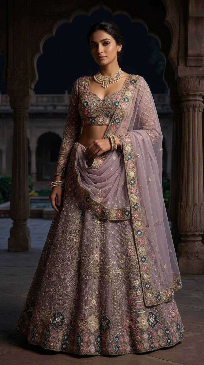 Soft Net Wedding Lehenga