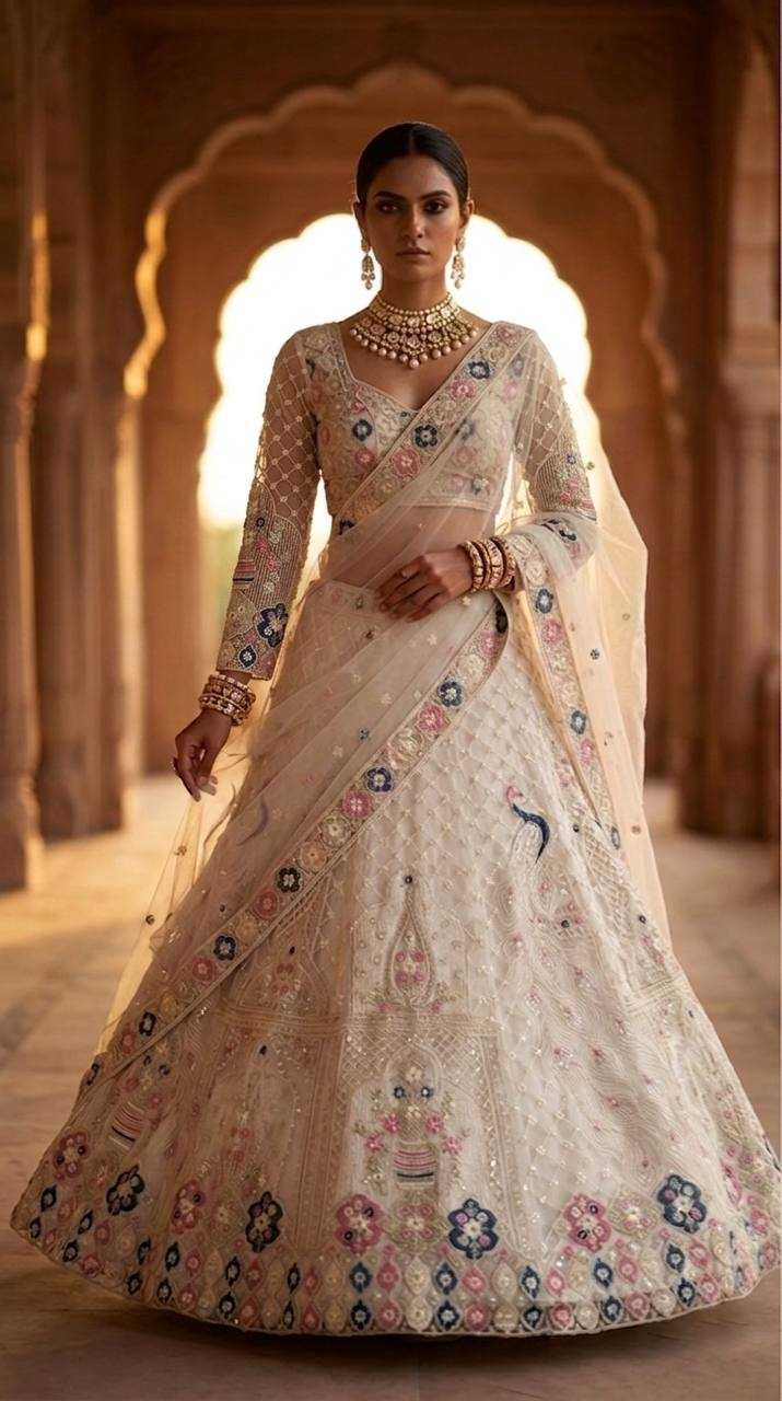 Soft Net Wedding Lehenga
