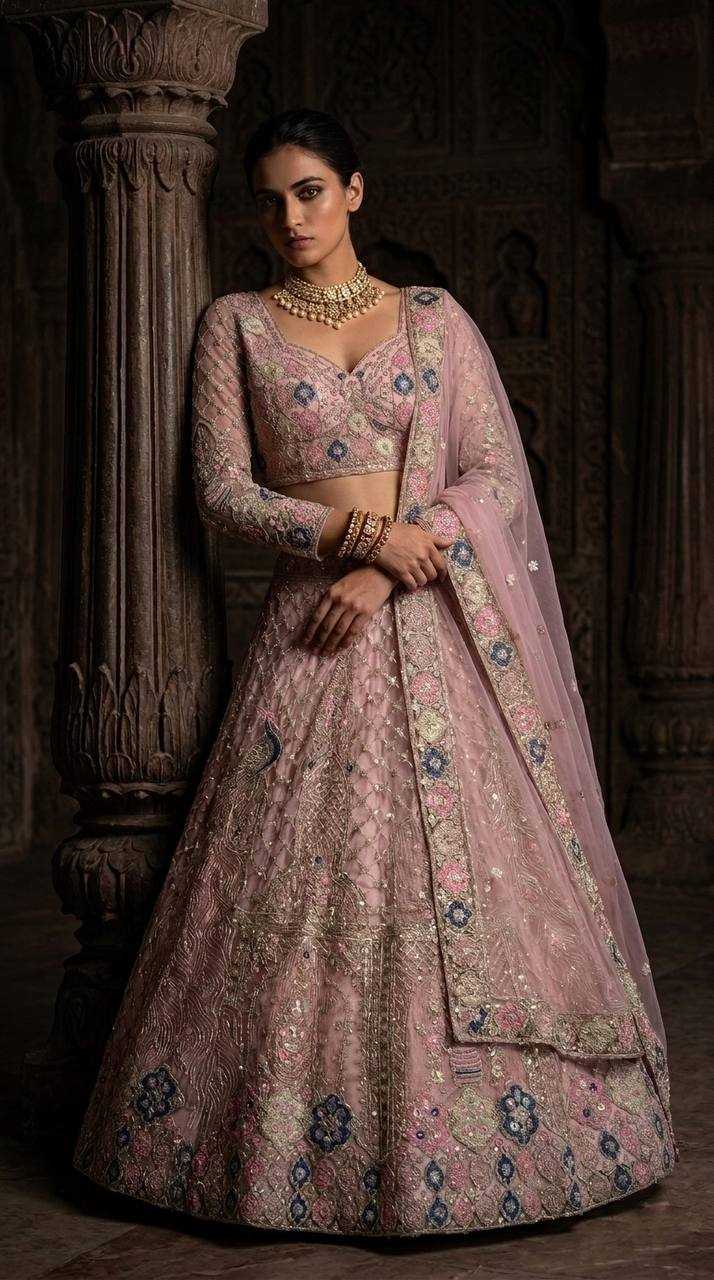 Soft Net Wedding Lehenga
