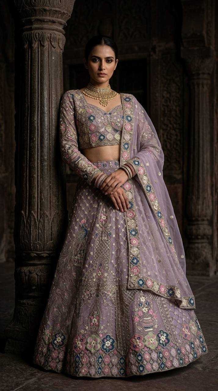 Soft Net Wedding Lehenga