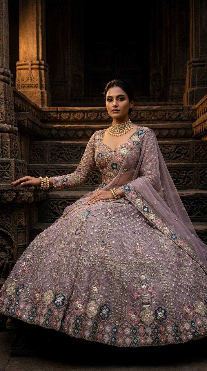 Soft Net Wedding Lehenga