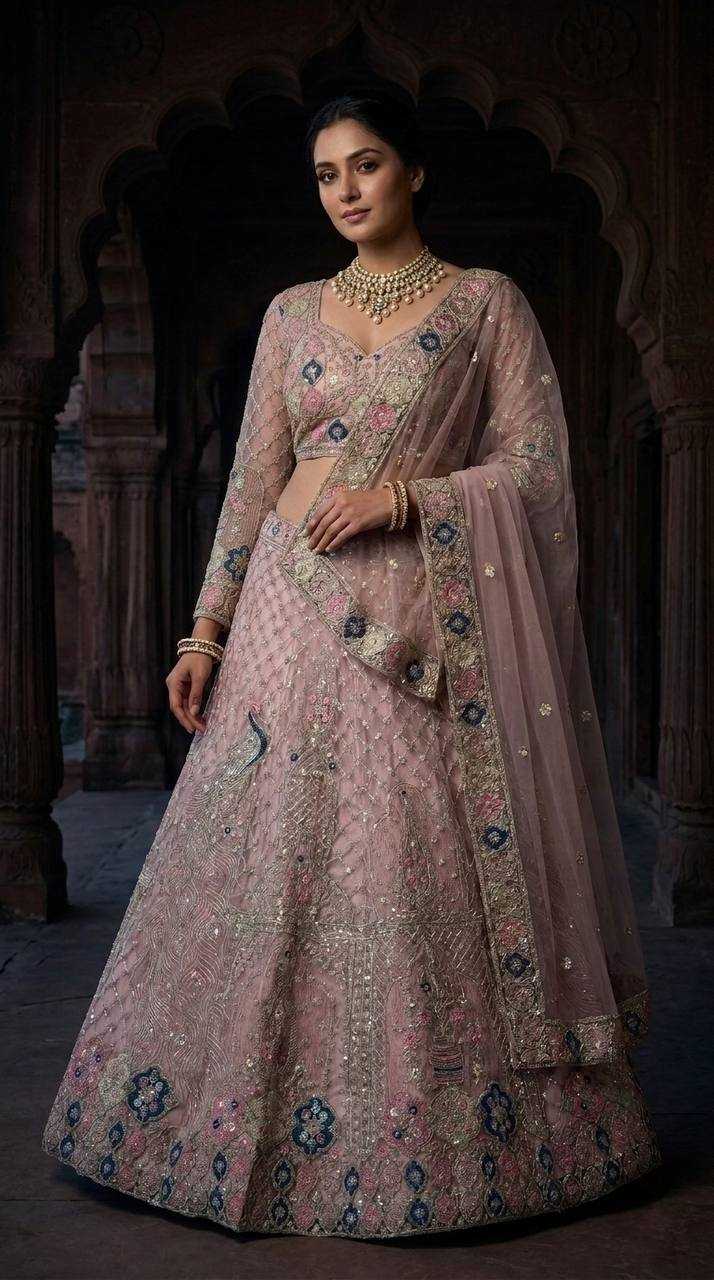 Soft Net Wedding Lehenga