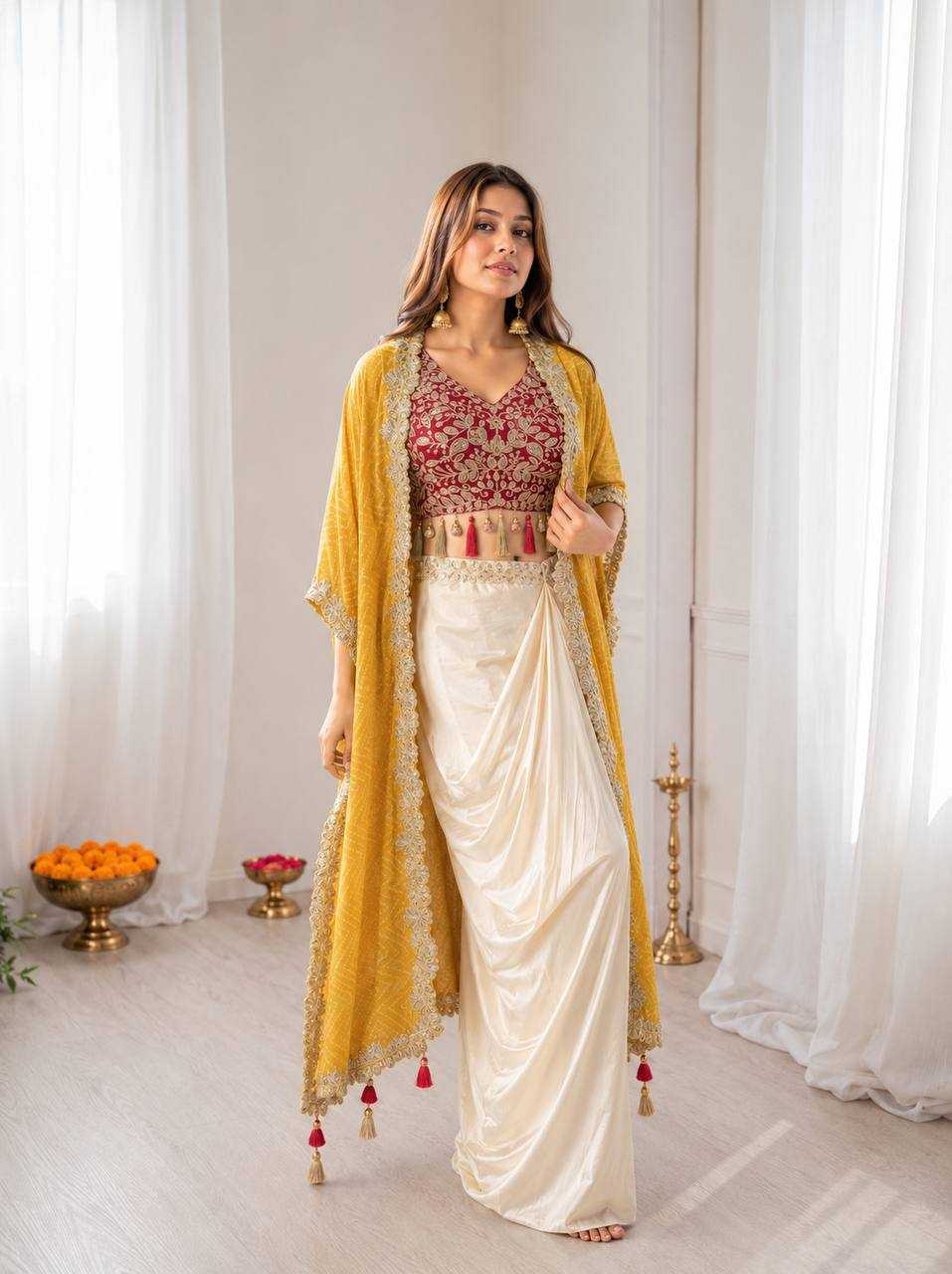 Crepe Silk Indo Western Dress