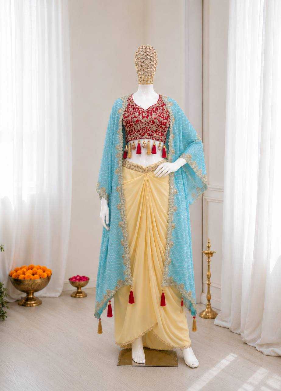 Crepe Silk Indo Western Dress