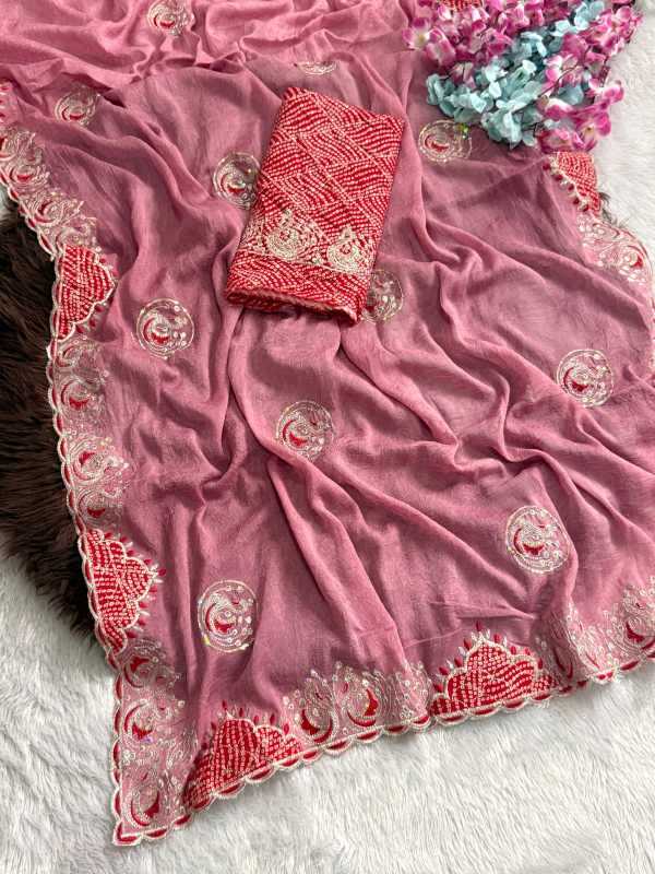 Crunchi Sequence Saree