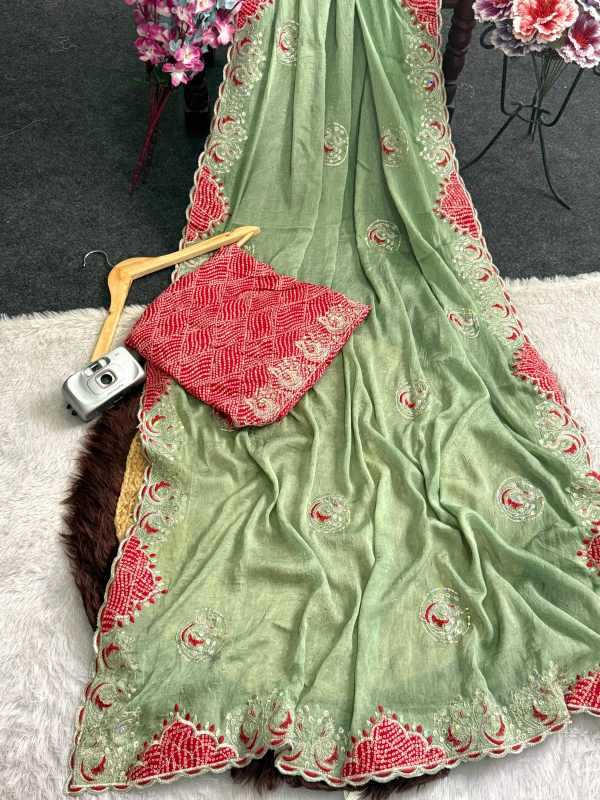 Crunchi Sequence Saree