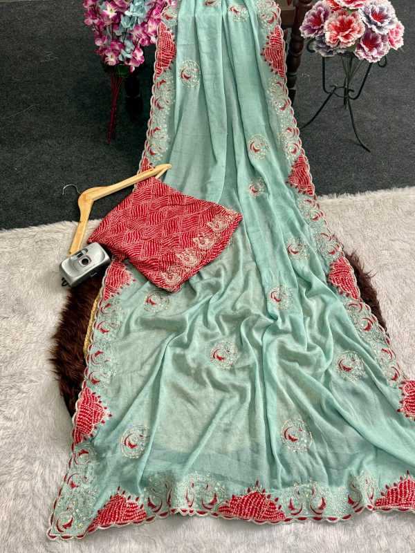 Crunchi Sequence Saree