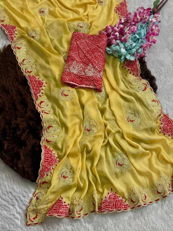 Crunchi Sequence Saree